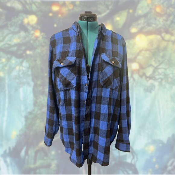Upcycled Misfits Flannel | Size XL | Vintage-Inspired Grunge Rework - Picture 4 of 5